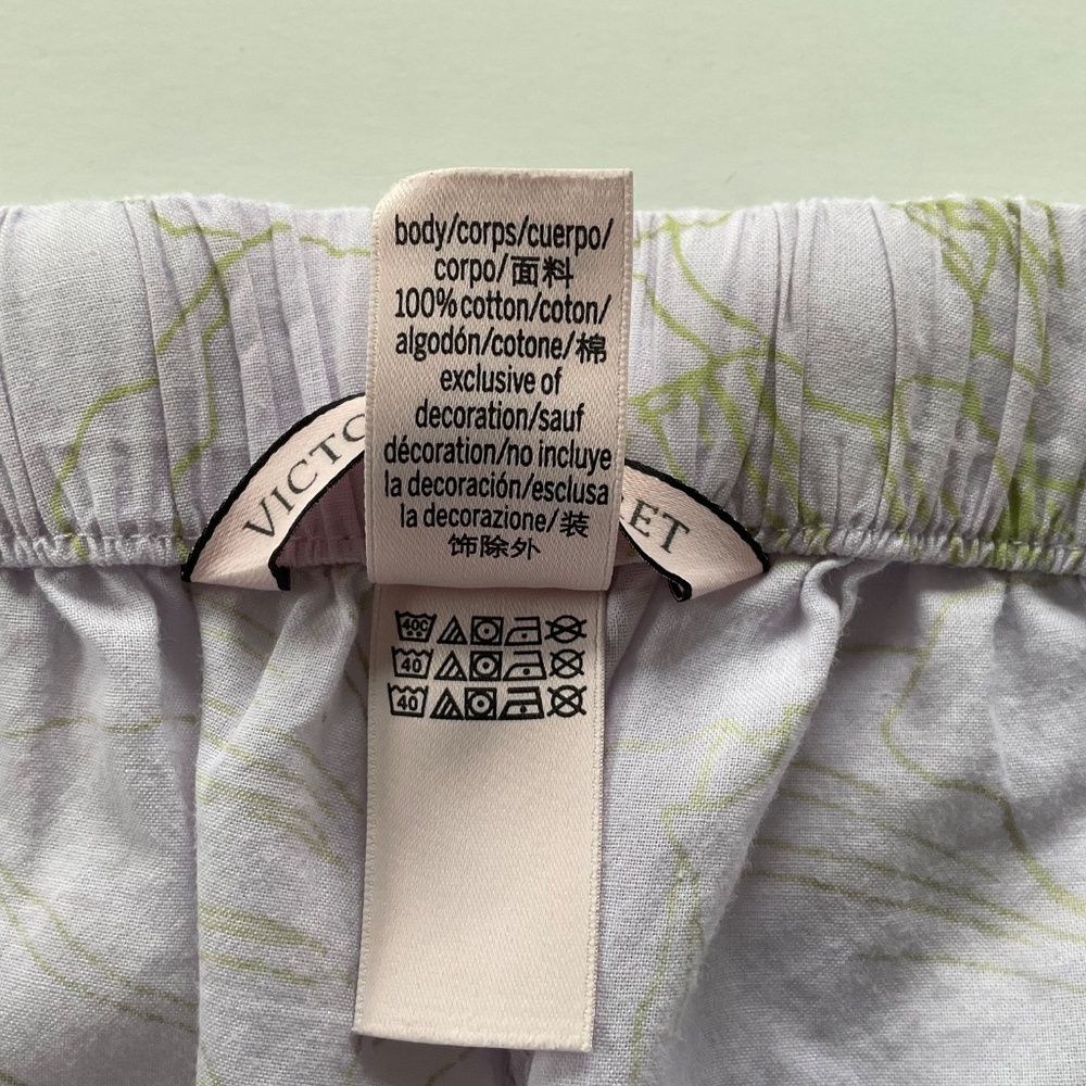 Victoria's Secret PJ Pants Sz M Pastel Botanical Loungewear Sleep Comfy Relaxed - Picture 4 of 8